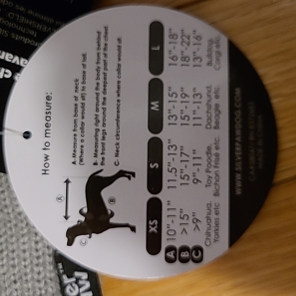 Silver Paw Dog Jacket New With Tags Size Small - Picture 3 of 3